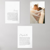 Seine und ihre Vows Hochzeitsportrait Bilderwand Sets (Vorderseite)