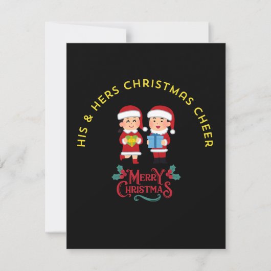 Seine und Ihre Weihnachtsfreude Karte (Vorderseite)