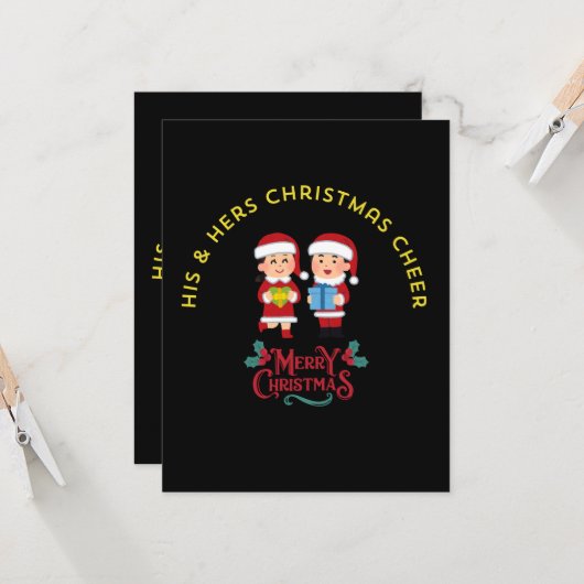 Seine und Ihre Weihnachtsfreude Karte (Vorderseite/Rückseite Beispiel)