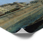 Seine und Notre Dame in Paris, 1864 Poster (Ecke)