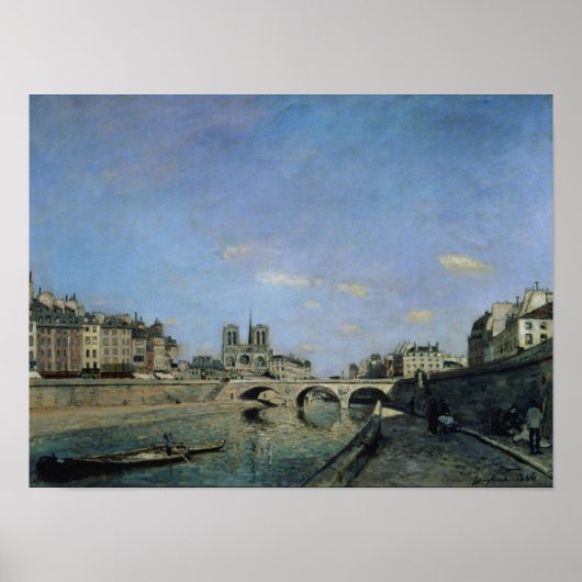 Seine und Notre Dame in Paris, 1864 Poster (Vorne)