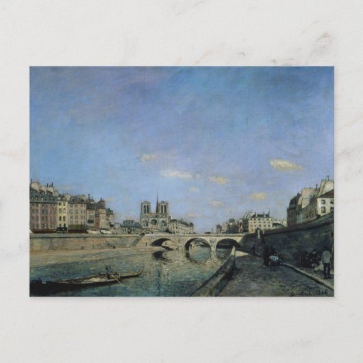 Seine und Notre Dame in Paris, 1864 Postkarte (Vorderseite)