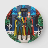 Seine und seine Hochzeit und sein Jubiläum große U Runde Wanduhr (Vorderseite)