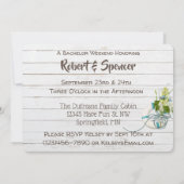 Seine und seine "Water" Bachelor Party Einladung (Rückseite)