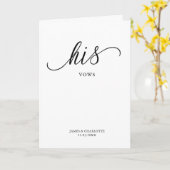 Seine Voices Card Minimalistische Script Vow Card Karte (Gelbe Blume)