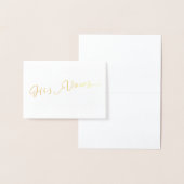 Seine Vows Hochzeitstagskarte Folienkarte (Anzeige)