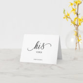 Seine Vows Minimalistische Drehbuch Schriftart Hoc Karte (Gelbe Blume)