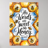 Seine Worte sind süß wie die Christliche Kunst der Poster (Vorne)