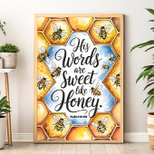 Seine Worte sind süß wie die Christliche Kunst der Poster