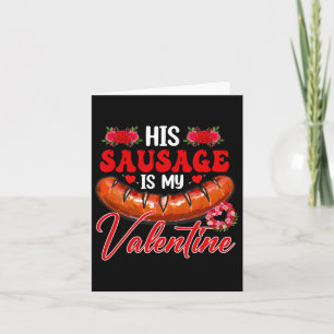 Seine Wurst ist mein Valentine Funny Adult Couple Karte