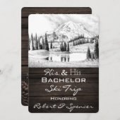 Seinen Bachelor Party Ski Trip einladen Einladung (Vorne/Hinten)