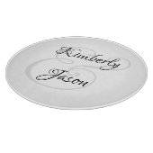 Seinen und ihre Skriptnamen, schwarz & grau Schneidebrett (Ecke)