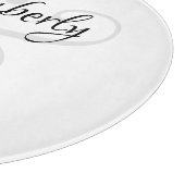 Seinen und ihre Skriptnamen, schwarz & grau Schneidebrett (Ecke)