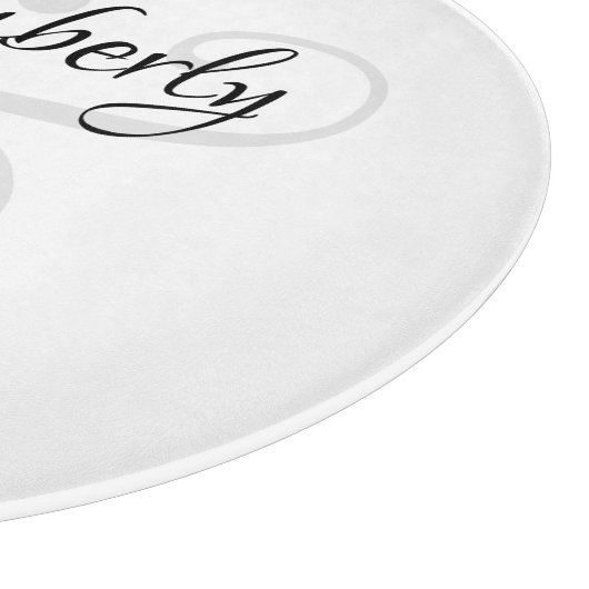 Seinen und ihre Skriptnamen, schwarz & grau Schneidebrett (Ecke)