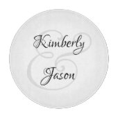 Seinen und ihre Skriptnamen, schwarz & grau Schneidebrett (Vorderseite)