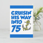 Seinen Weg in 75 einladen Einladung (Stehend Vorderseite)