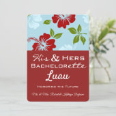 Seiner & ihrer Bachelor/Bachelorette Luau Einladun Einladung (Stehend Vorderseite)