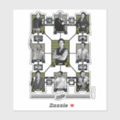 Seinfeld | Character Relationship Chart Aufkleber (Blatt)