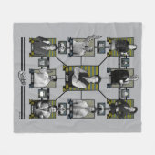 Seinfeld | Character Relationship Chart Fleecedecke (Vorderseite (Horizontal))