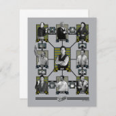 Seinfeld | Character Relationship Chart Mitteilungskarte (Vorne/Hinten)