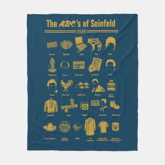 Seinfeld | Die ABCs von Seinfeld Infographic Fleecedecke (Vorderseite)