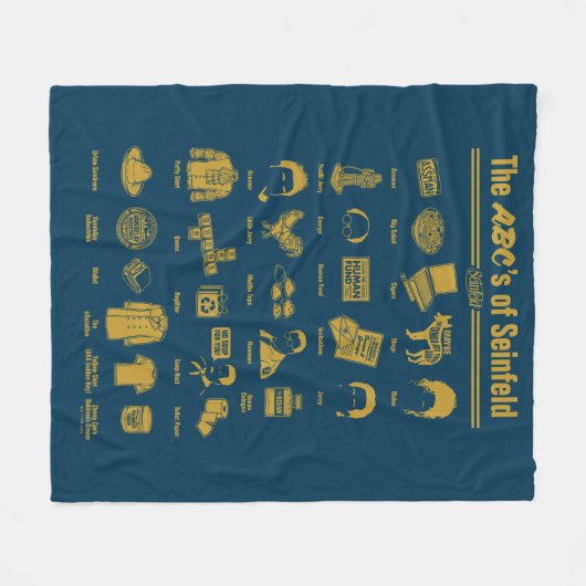 Seinfeld | Die ABCs von Seinfeld Infographic Fleecedecke (Vorderseite (Horizontal))