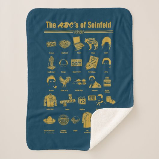 Seinfeld | Die ABCs von Seinfeld Infographic Sherpadecke (Vorderseite)