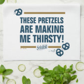 Seinfeld | "Diese Bretzels" Typografie Graphic Geschirrtuch (Gefaltet)