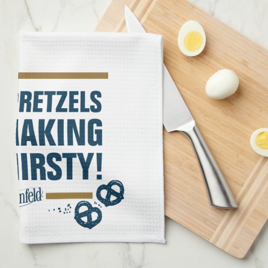 Seinfeld | "Diese Bretzels" Typografie Graphic Geschirrtuch (Viertel Falte)