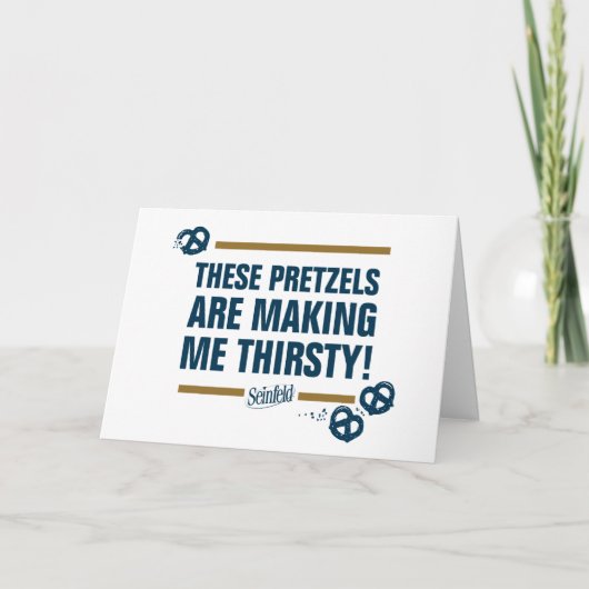 Seinfeld | "Diese Bretzels" Typografie Graphic Karte (Vorderseite)