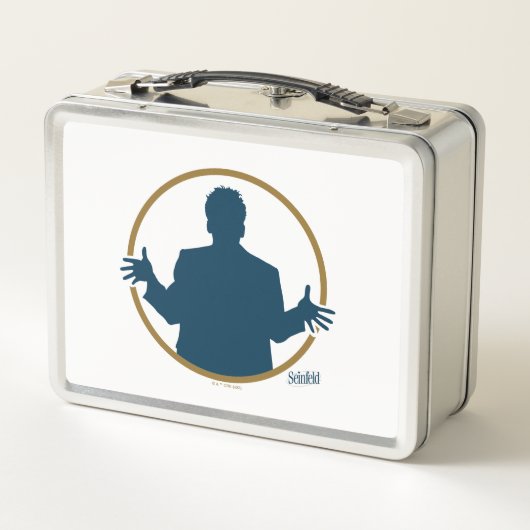 Seinfeld | "Diese Bretzels" Typografie Graphic Metall Brotdose (Rückseite)