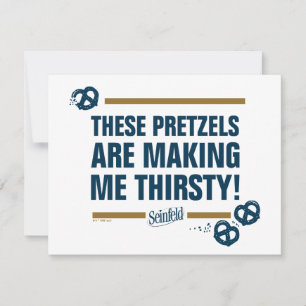 Seinfeld "Diese Bretzels" Typografie Graphic Mitteilungskarte