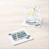 Seinfeld | "Diese Bretzels" Typografie Graphic Rechteckiger Pappuntersetzer (Vor Ort)