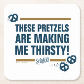 Seinfeld | "Diese Bretzels" Typografie Graphic Rechteckiger Pappuntersetzer (Vorderseite)
