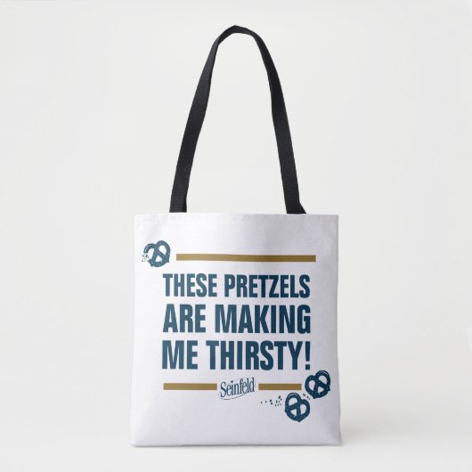 Seinfeld | "Diese Bretzels" Typografie Graphic Tasche (Vorderseite)