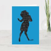 Seinfeld | Elaine Dance Silhouette Karte (Vorderseite)