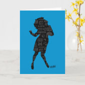 Seinfeld | Elaine Dance Silhouette Karte (Gelbe Blume)
