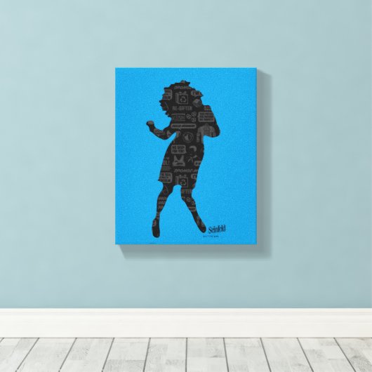 Seinfeld | Elaine Dance Silhouette Leinwanddruck (Insitu (Holzboden))