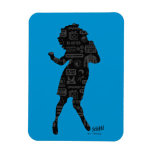 Seinfeld   Elaine Dance Silhouette Magnet