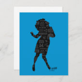 Seinfeld | Elaine Dance Silhouette Mitteilungskarte (Vorne/Hinten)