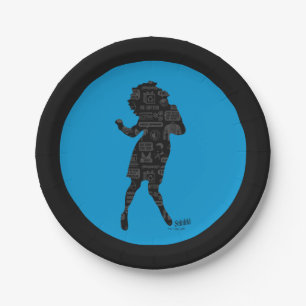 Seinfeld   Elaine Dance Silhouette Pappteller