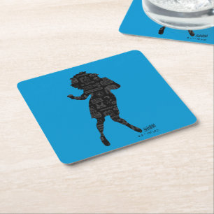 Seinfeld Elaine Dance Silhouette Rechteckiger Pappuntersetzer
