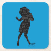 Seinfeld | Elaine Dance Silhouette Rechteckiger Pappuntersetzer (Vorderseite)