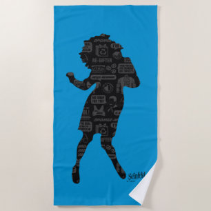 Seinfeld Elaine Dance Silhouette Strandtuch