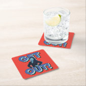 Seinfeld | Elaine - Raus! Rechteckiger Pappuntersetzer (Vor Ort)