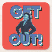 Seinfeld | Elaine - Raus! Rechteckiger Pappuntersetzer (Vorderseite)