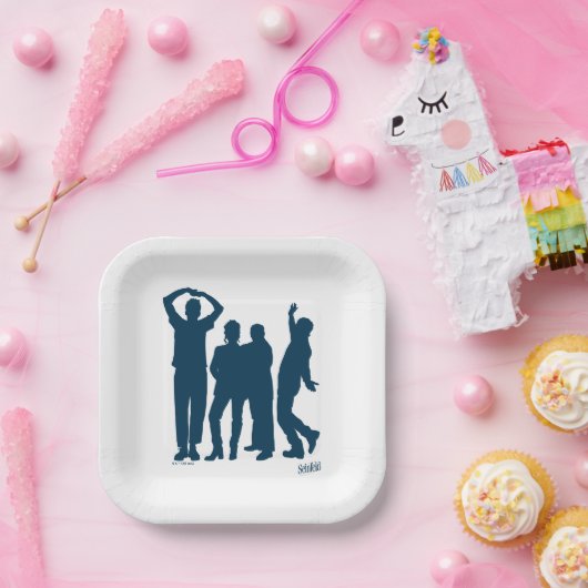 Seinfeld | Group Silhouette Graphic Pappteller (Party)
