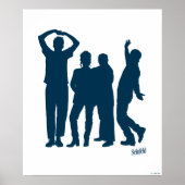 Seinfeld | Group Silhouette Graphic Poster (Vorne)