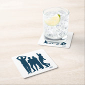 Seinfeld | Group Silhouette Graphic Rechteckiger Pappuntersetzer (Vor Ort)