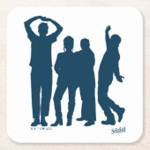 Seinfeld | Group Silhouette Graphic Rechteckiger Pappuntersetzer (Vorderseite)